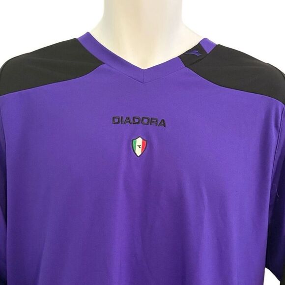 Large Men’s Diadora ENZO #Goalkeeper Jersey Purple Padded Sleeves DiaDry Sports - Picture 3 of 9